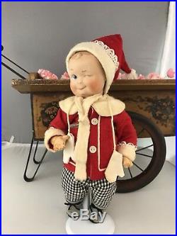 10 Antique Bisque Head German Doll Gebruder Heubach Winker Googly
