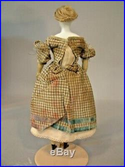 11German Antique Parian Shoulderhead Doll 1870s All Original Great Face Look