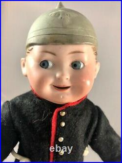 11 Antique German Bisque Head Elite Googly D-2 Austrian Soldier Doll! 18030