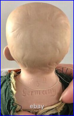 11 Antique German Bisque Shoulder Head Soldier Boy Doll! Heubach 6692 18017