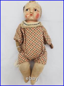 11 Antique German Motschmann Sonneberg Täufling Doll Floating Disc Joints 1860s