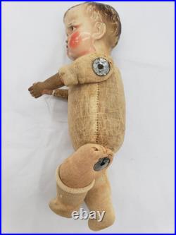 11 Antique German Motschmann Sonneberg Täufling Doll Floating Disc Joints 1860s