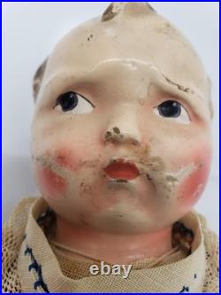 11 Antique German Motschmann Sonneberg Täufling Doll Floating Disc Joints 1860s