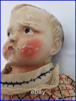 11 Antique German Motschmann Sonneberg Täufling Doll Floating Disc Joints 1860s