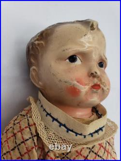 11 Antique German Motschmann Sonneberg Täufling Doll Floating Disc Joints 1860s