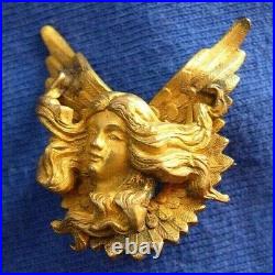 1220-Antique German silver gold plated pin