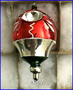 12 VINTAGE 1930s-1940s GERMAN FIGURAL MERCURY GLASS CHRISTMAS ORNAMENTS IN BOX#6