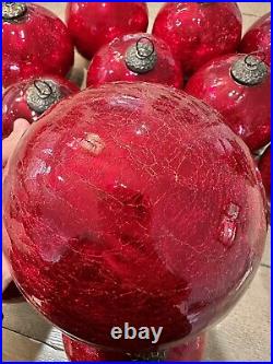 12 Vintage Antique Style Large German Kugel Style Glass Ornament Balls Christmas 12 Vintage Antique Style Large German Kugel Style Glass Ornament Balls Christmas