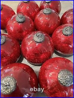 12 Vintage Antique Style Large German Kugel Style Glass Ornament Balls Christmas 12 Vintage Antique Style Large German Kugel Style Glass Ornament Balls Christmas