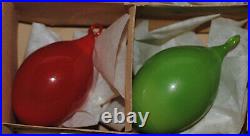 12 vintage antique German x-mas/easter ornaments, colored opaque glass eggs 12 vintage antique German x-mas/easter ornaments, colored opaque glass eggs