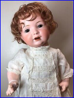 13.5 Antique BP Bahr & Proschild Bisque Baby Doll Mohair Brown Sleep Eyes #SC5