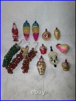 13 antique and vintage christmas ornaments, germany, japan, usa. Nice! Lot