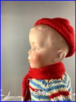 14 Antique German Bisque Heubach 8774 Shoulder Head Whistling Boy Doll! 18047