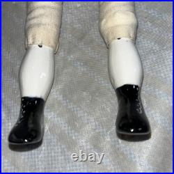 15 Antique German China Head Doll Cloth Body Porcelain Arms Legs Unmarked