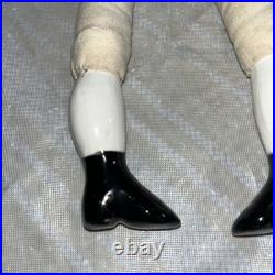 15 Antique German China Head Doll Cloth Body Porcelain Arms Legs Unmarked