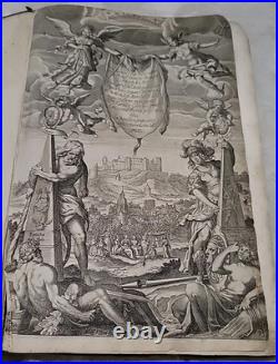 1650 Rare Antique German Emblem Book Guidobald Salzburg Large Engravings