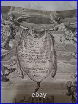 1650 Rare Antique German Emblem Book Guidobald Salzburg Large Engravings