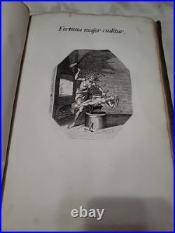 1650 Rare Antique German Emblem Book Guidobald Salzburg Large Engravings