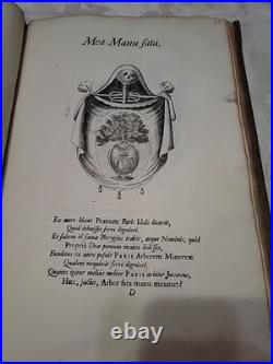 1650 Rare Antique German Emblem Book Guidobald Salzburg Large Engravings