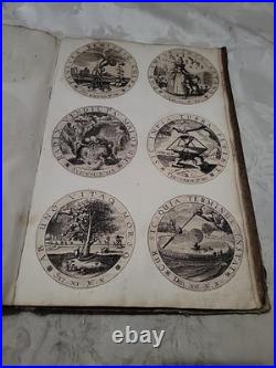 1650 Rare Antique German Emblem Book Guidobald Salzburg Large Engravings