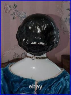 16.5 Antique German China Head Doll Conta & Boehme Flat Top Early 1860s