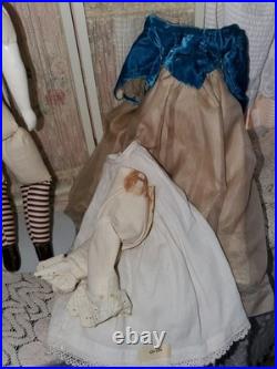16.5 Antique German China Head Doll Conta & Boehme Flat Top Early 1860s
