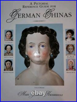 16.5 Antique German China Head Doll Conta & Boehme Flat Top Early 1860s