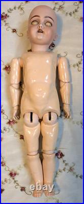 16 Antique German Doll -HANDWERCK 109 BJ Handwerck Body -Original Mohair Wig