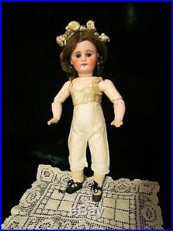 16 Antique German Sonneberg Doll Bahr & Proschild Mold 300, Silk Bride Costume