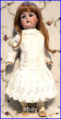 16 Kestner 167 Antique German Doll & Clothes, French HH Wig, Plaster Pate, BJB