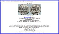 1791 GERMAN STATES Bad Aachen EAGLE Vintage Antique OLD 12 HELLER Coin i87503