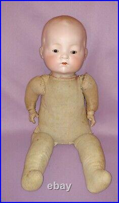 17 ANTIQUE GERMAN BISQUE HEAD DOLL DREAM BABY BY ARMOND MARCEILLE c1900