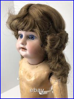 17 Antique German Bisque AM 1894 Armand Marseille Brunette Compo Body BL Eyes#L 17 Antique German Bisque AM 1894 Armand Marseille Brunette Compo Body BL Eyes#L