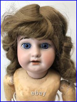 17 Antique German Bisque AM 1894 Armand Marseille Brunette Compo Body BL Eyes#L 17 Antique German Bisque AM 1894 Armand Marseille Brunette Compo Body BL Eyes#L