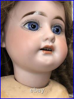 17 Antique German Bisque AM 1894 Armand Marseille Brunette Compo Body BL Eyes#L 17 Antique German Bisque AM 1894 Armand Marseille Brunette Compo Body BL Eyes#L