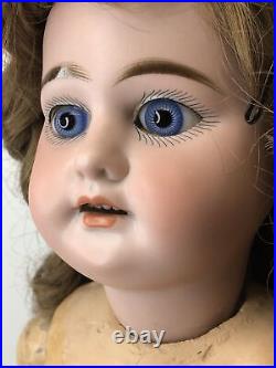 17 Antique German Bisque AM 1894 Armand Marseille Brunette Compo Body BL Eyes#L 17 Antique German Bisque AM 1894 Armand Marseille Brunette Compo Body BL Eyes#L