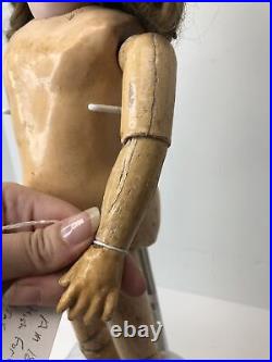 17 Antique German Bisque AM 1894 Armand Marseille Brunette Compo Body BL Eyes#L 17 Antique German Bisque AM 1894 Armand Marseille Brunette Compo Body BL Eyes#L