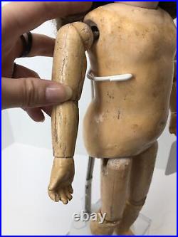 17 Antique German Bisque AM 1894 Armand Marseille Brunette Compo Body BL Eyes#L 17 Antique German Bisque AM 1894 Armand Marseille Brunette Compo Body BL Eyes#L