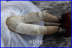 17 Stunning Antique German Doll marked Special Leather body #544