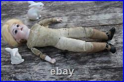 17 Stunning Antique German Doll marked Special Leather body #544