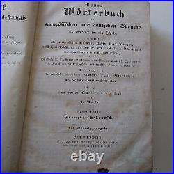 1849 NOUVEAU Dictionnaire Francais-Allemand/German Antique Vintage Dictionary