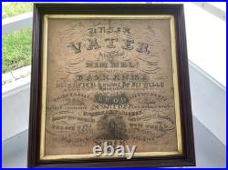 1860 Original Handwritten Calligraphy Graph Antique Penmanship Artwork (GERMAN)