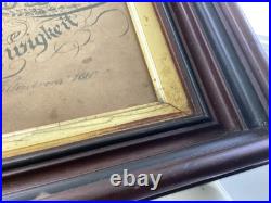 1860 Original Handwritten Calligraphy Graph Antique Penmanship Artwork (GERMAN)