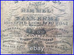 1860 Original Handwritten Calligraphy Graph Antique Penmanship Artwork (GERMAN)