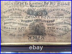 1860 Original Handwritten Calligraphy Graph Antique Penmanship Artwork (GERMAN)