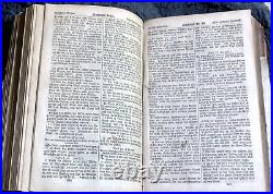 1866 Rare Vintage German Bible 1800's Book Antique Hardcover