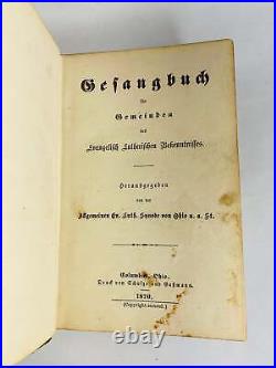 1870 Antique German Lutheran holy bible hymn book brown vintage Blind-stamped co 1870 Antique German Lutheran holy bible hymn book brown vintage Blind-stamped co