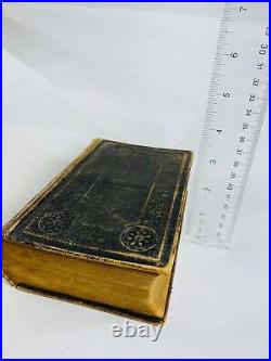 1870 Antique German Lutheran holy bible hymn book brown vintage Blind-stamped co 1870 Antique German Lutheran holy bible hymn book brown vintage Blind-stamped co