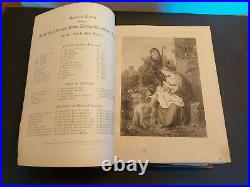 1874 German Bible Family Heilige Illustrated Antique/Vtg (Hershey Ancestry)