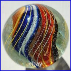 1880's Rare 1.6 German Swirl Handmade Antique Banded Ribbon Core Marble Vintage